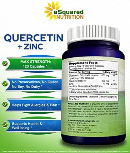 ASquared Nutrition immune support supplement bottle side view