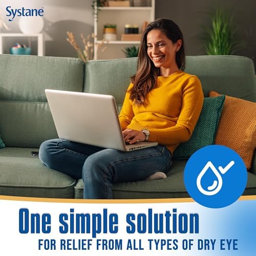 Side view of Systane Complete packaging highlighting nano-droplet technology benefits.