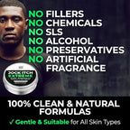 Sera Organics jock itch treatment cream shown next to fresh peppermint and neem leaves.