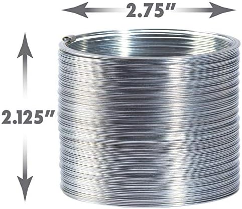 Small 2.75 inch diameter original Slinky toy walking down stairs