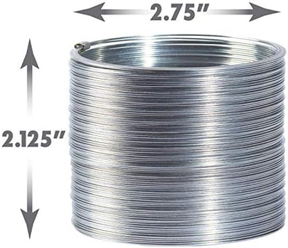 Small 2.75 inch diameter original Slinky toy walking down stairs
