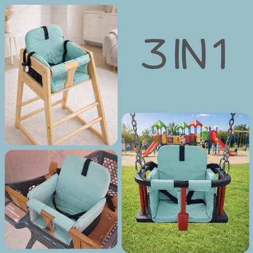 Icopuca High Chair Cover Showing Safety Straps and Padding