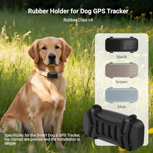 Merom anti-slip rubber tracker mount close-up detailing the textured inner surface for firm collar grip.