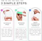 Glycolic prep bottle for exfoliating damaged nails