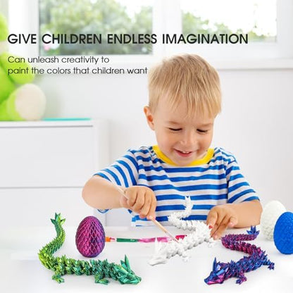Articulated 3D dragon inside egg structure detail