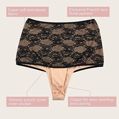 Discreet stoma support garment for intimate moments