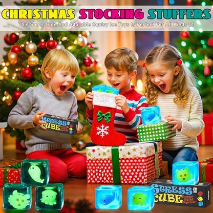 Meijoy glow in the dark sensory toy illuminating in a dark room