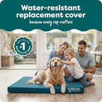 Deep lagoon blue rectangular replacement dog bed shell indoor outdoor use