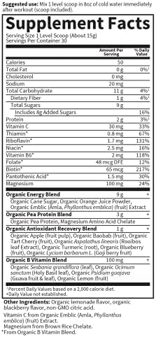 Organic post workout supplement with rooibos goji berry and whole food magnesium for athletes