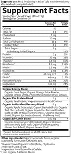 Organic post workout supplement with rooibos goji berry and whole food magnesium for athletes
