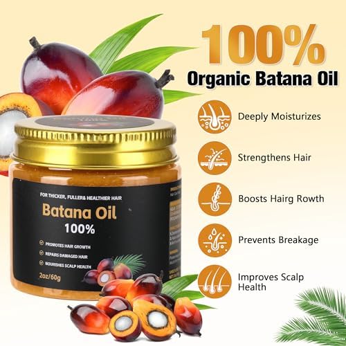 Texture shot of unrefined organic Batana oil paste showing thick consistency.