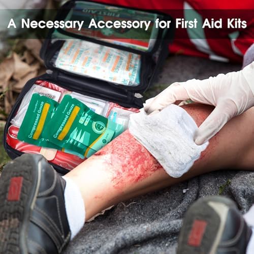 SuccorWare individual sterile medical gauze packet showing the easy-tear notch for emergency field deployment.