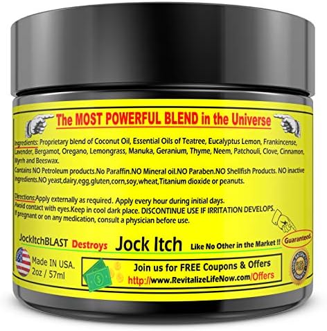 Steroid free jock itch cream for men and women suffering from inner thigh irritation