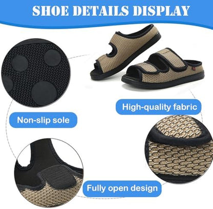 Side profile of AUSTYLCO extra wide orthopedic shoes for swollen feet relief.