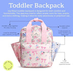 Side profile of Itzy Ritzy toddler backpack showing water bottle pocket