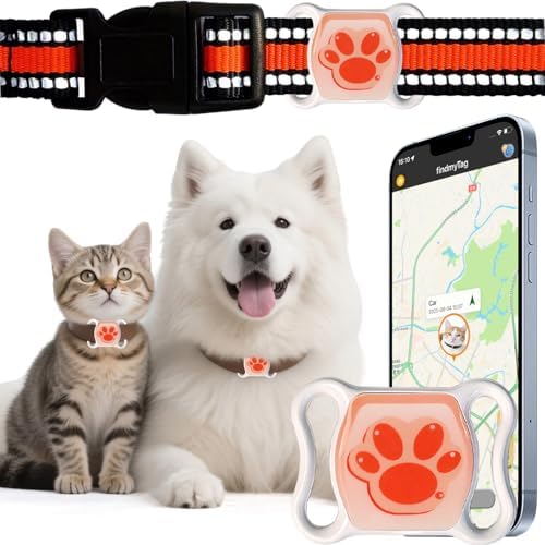 BONSO smart pet tracking collar showcasing the adjustable strap and durable anti-lost device casing.