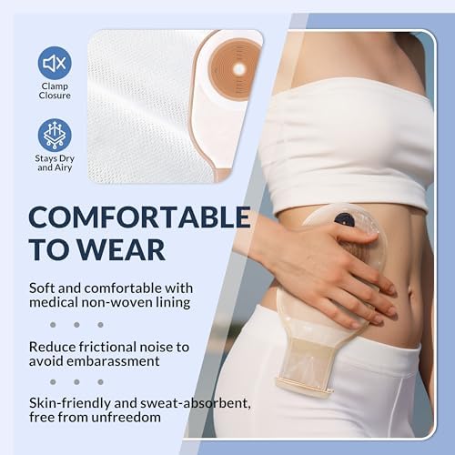 Closecret drainable ostomy pouches set hundred count packaging for ileostomy care