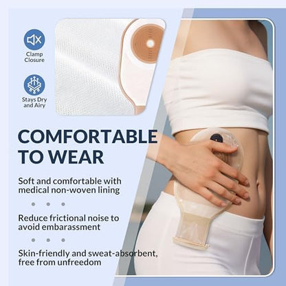 Closecret drainable ostomy pouches set hundred count packaging for ileostomy care