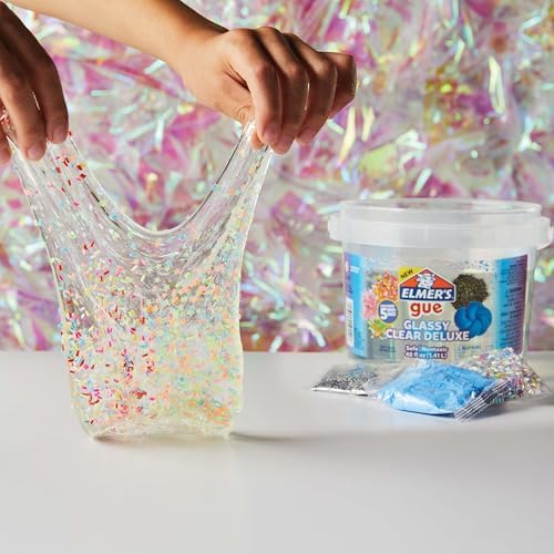 Side angle of the large three pound Elmer's slime bucket ideal for sensory play and parties