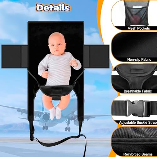 Side view of the TRELC baby hammock bed demonstrating how it extends the seat space.