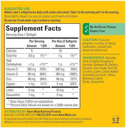 Authentic Nature Made Vision USA Imported Eye Vitamins