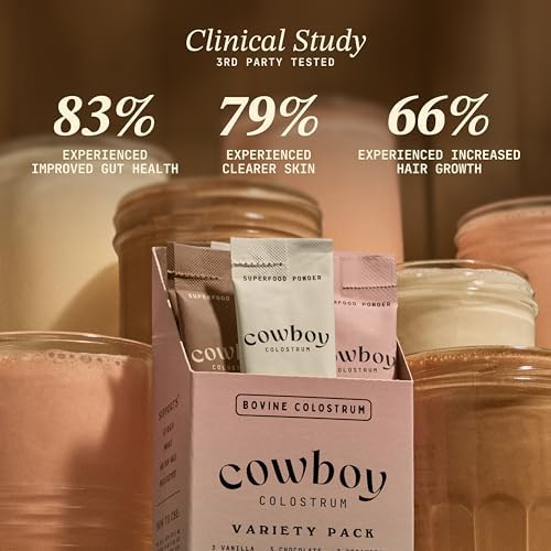 Premium first milking grass-fed colostrum powder packets side profile