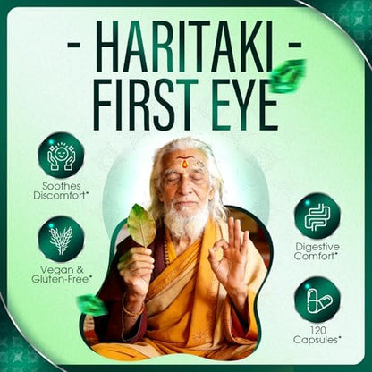 Nutse Haritaki First Eye vegan capsules close up
