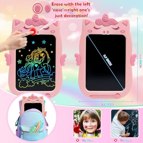 Yubaleer toddler doodle board showing colorful gradient lines