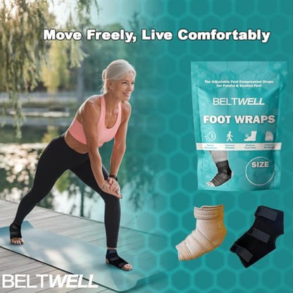 Beltwell compression wrap showing open heel design for stability
