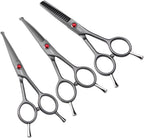 4.5" Curved Dog Scissors for Grooming Face and Paws with Safety Round Tip for Small Dogs Face Paw Ears Trimmer Professional Small Cat Grooming Shears (4.5" Curved, Gray) - Image 10