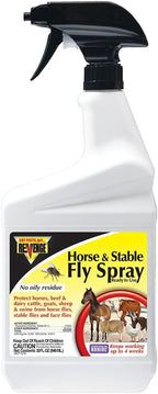Bonide Revenge barn and stable insecticide bottle highlighting the multi species livestock care illustrations