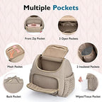 Mommore maternity backpack featuring insulated bottle pockets