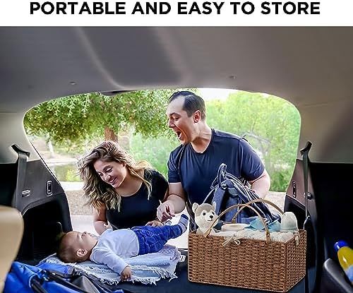 Hblife diaper caddy inside a car for travel organization