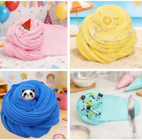 Close up of the included slime charms including a miniature panda add in accessory.