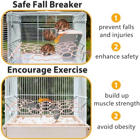 Vertical bird climbing ladder installed inside a cage