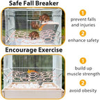 Vertical bird climbing ladder installed inside a cage