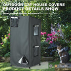 Premium dustproof and rainproof protective cover for feral cat shelters outdoor setup.