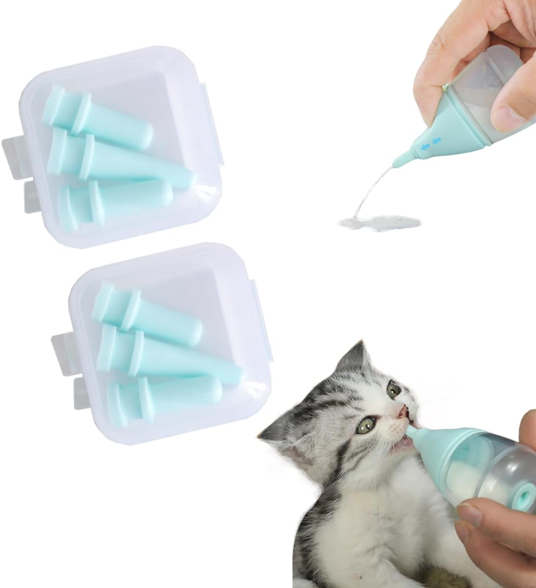 LogFaadCoi slow flow kitten nursing bottle kit packaging view.