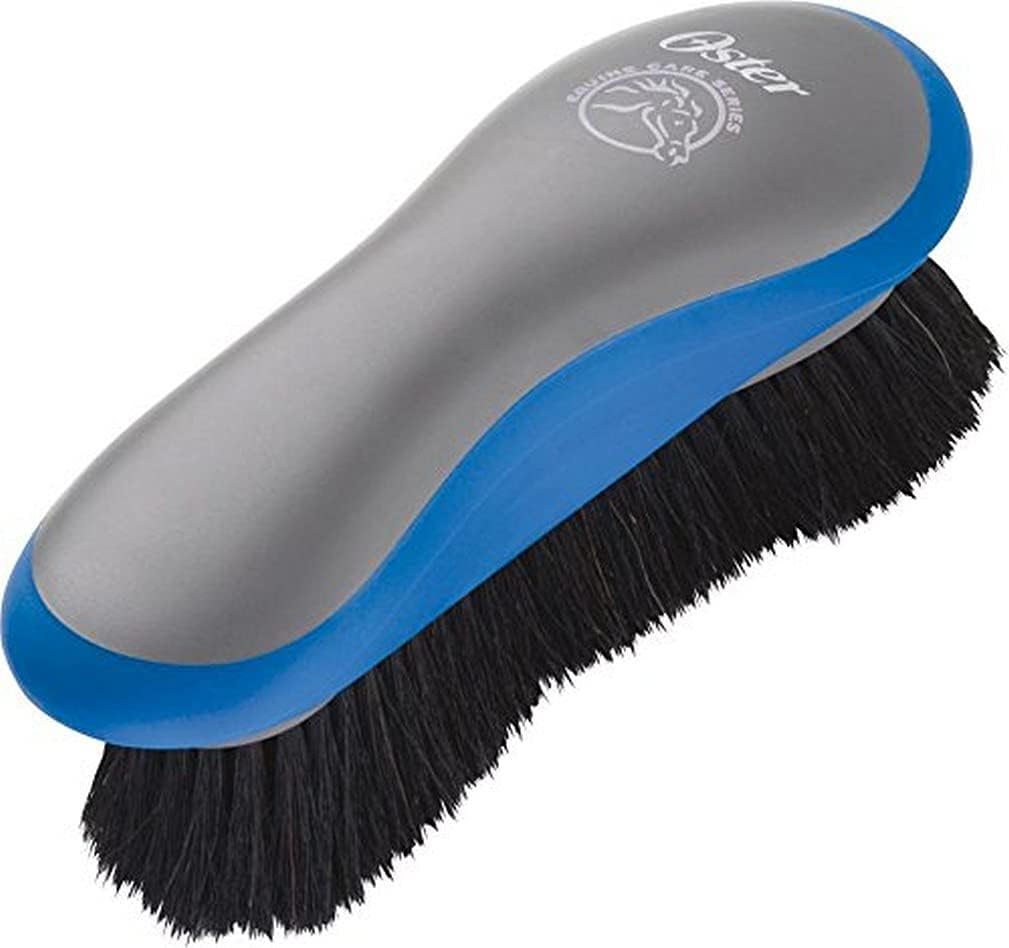 Oster equine stiff grooming brush ergonomic rubber handle side view