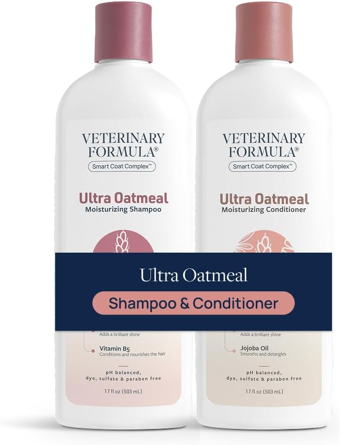Veterinary Formula Smart Coat Complex Ultra Oatmeal Moisturizing Conditioner for Dogs, 17 Fl oz - with Colloidal Oatmeal & Jojoba - Leaves Coat Soft, Shiny, Hydrated, Strong, with Long-Lasting Scent - Image 9