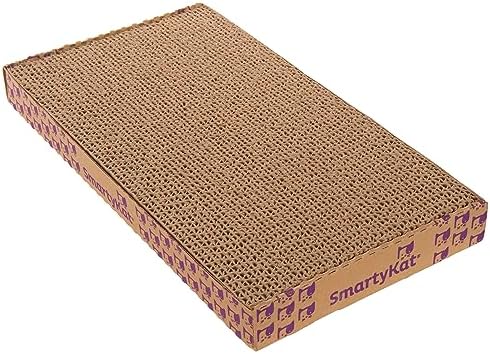 SmartyKat cardboard cat scratcher showcasing the wide reversible dual-sided scratching surface.
