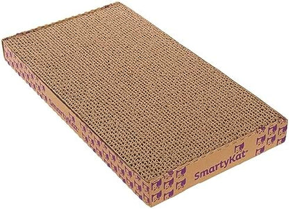 SmartyKat cardboard cat scratcher showcasing the wide reversible dual-sided scratching surface.