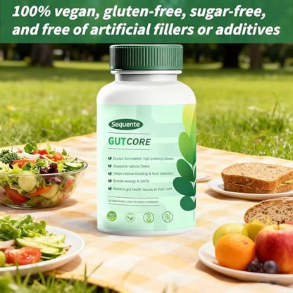 Sequente maximum potency digestive health supplement packaging for natural rhythm restoration