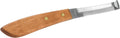 Weaver Equine double edge hoof knife front view wooden handle