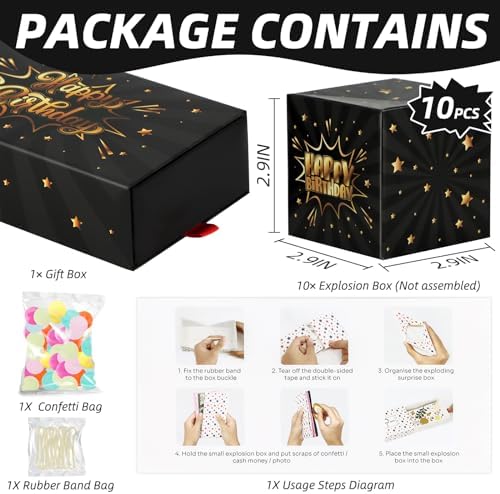 WenmthG pop out folding bounce boxes springing out with cash and confetti.