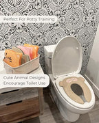 Hippypotamus pink unicorn training seat placed inside a diaper bag