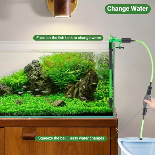 AQQA aquarium cleaner kit showing protective net and cleaning head