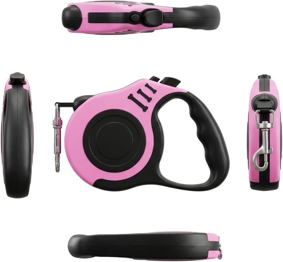 Petimp pink retractable leash set with all included components