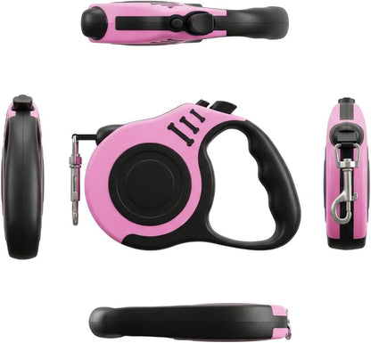 Petimp pink retractable leash set with all included components