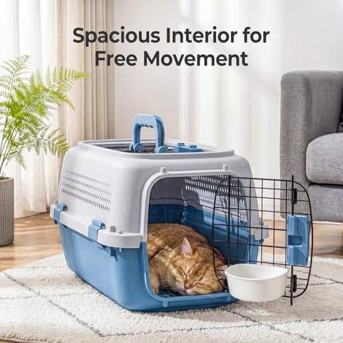 NEWBULIG portable cat kennel foldable top handle for easy carrying